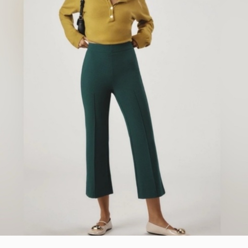 Anthropologie The Margot Kick-Flare Crop Pants by Maeve: Textured Edition
